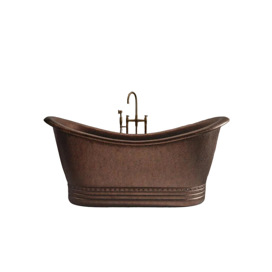 Medium Copper Freestanding Slipper Bathtub - Brasska