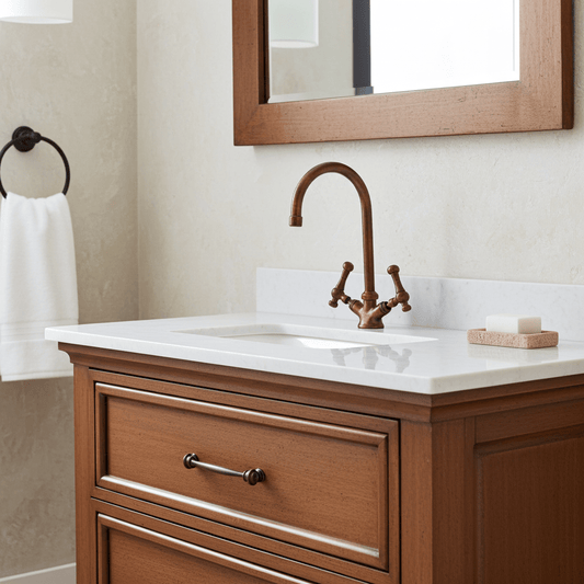 Oil Rubbed Bronze Bathroom Faucet – Vintage Gooseneck Vanity Sink Tap - Brasska