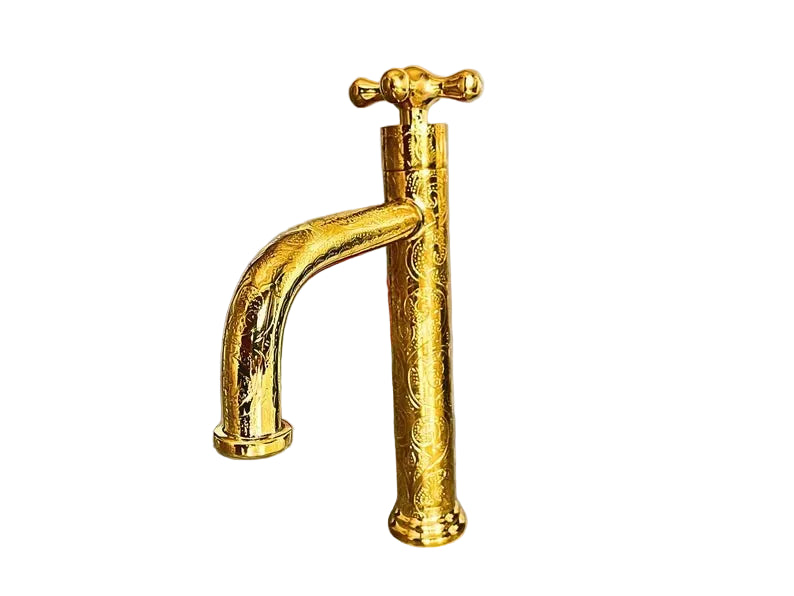 Ornate Brass Bathroom Faucet - Brasska