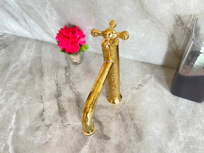 Ornate Brass Bathroom Faucet - Brasska