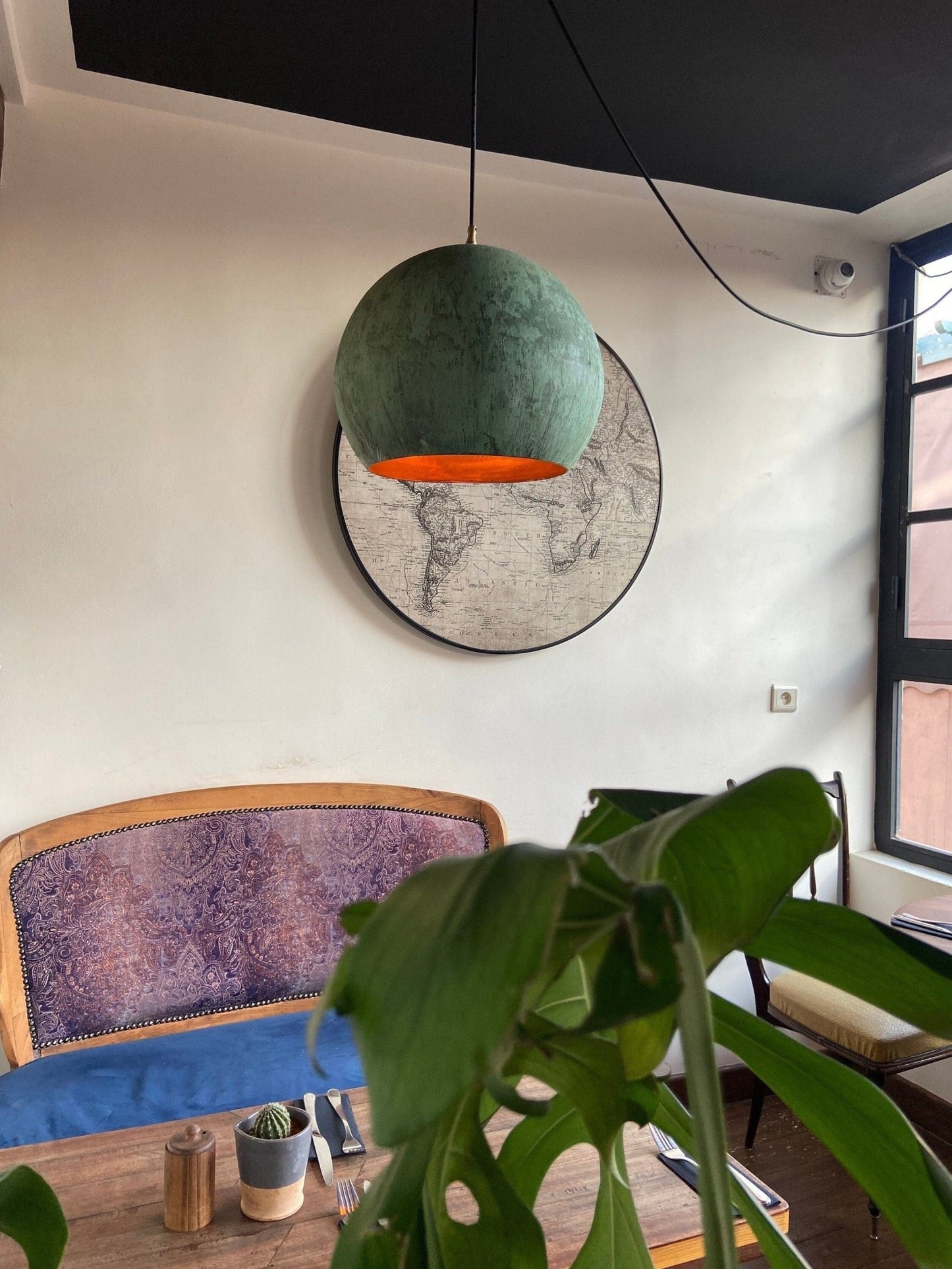 Oxidized Copper Rustic Pendant Light - Brasska