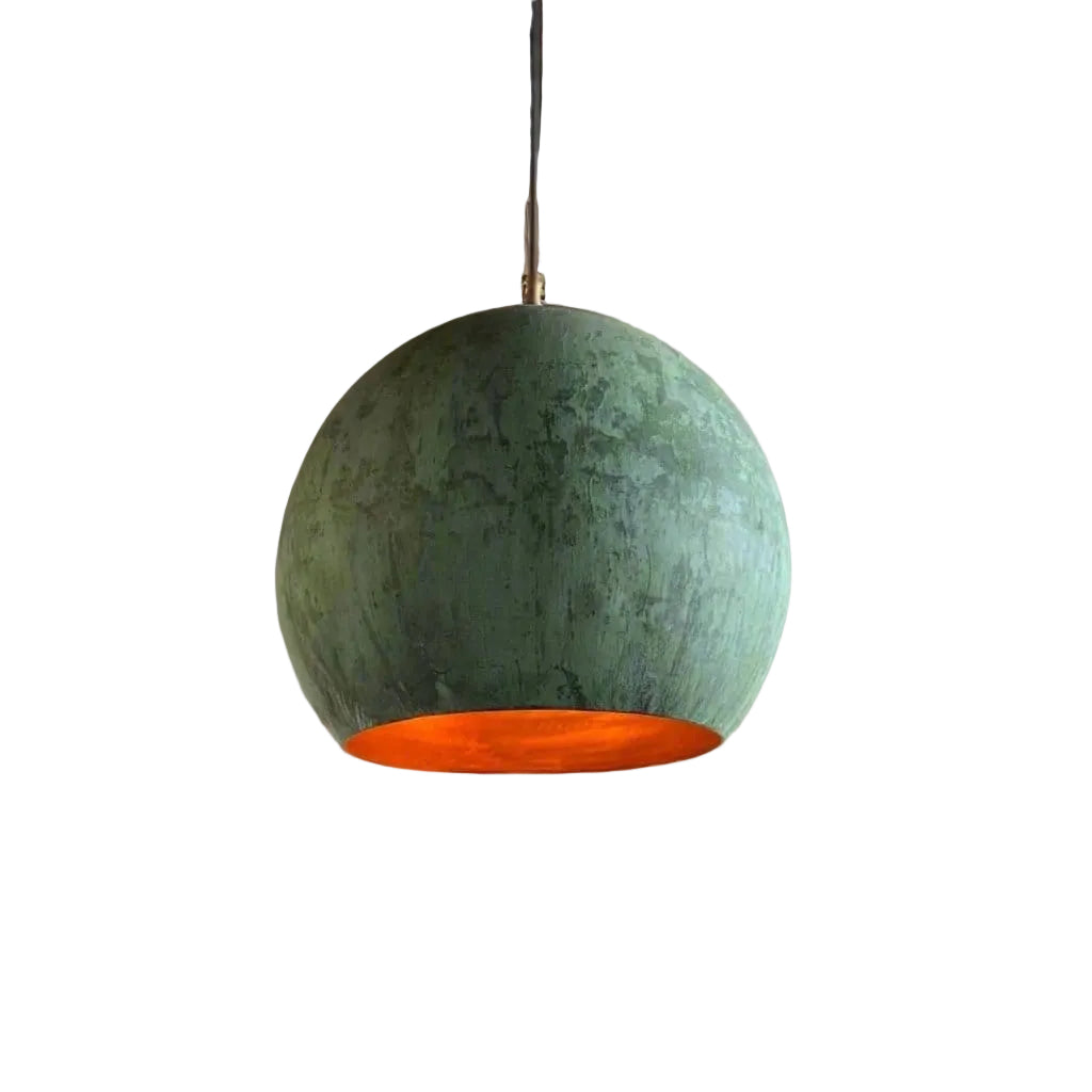 Oxidized Copper Rustic Pendant Light - Brasska