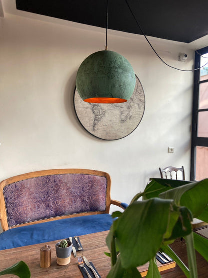 Oxidized Copper Rustic Pendant Light - Brasska