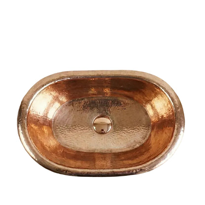 Oxidized Copper Tub Sink – Handmade Green Patina Bathroom Vessel - Brasska