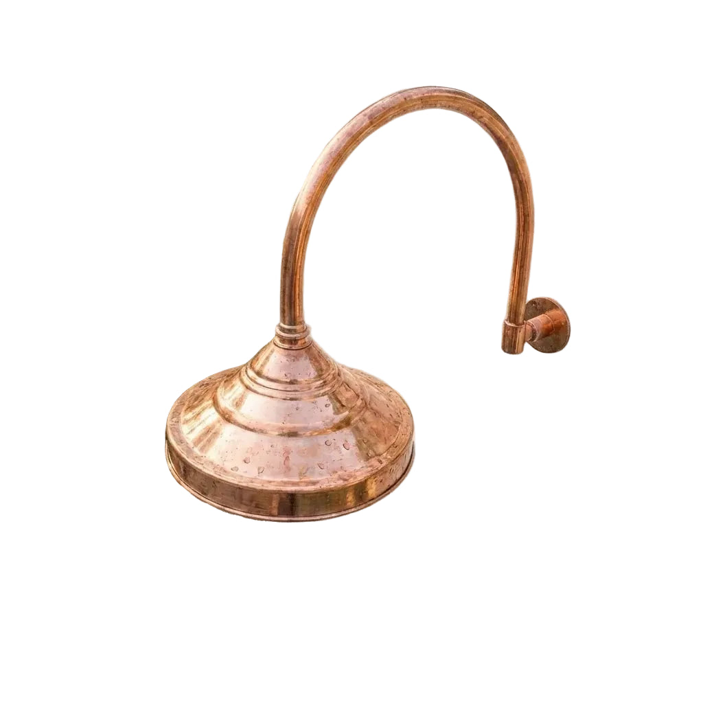 Round Shower Head In Pure Copper, Outdoor and Indoor showerhead - Brasska