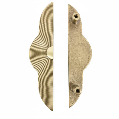 Luxury Brass Door Pull Handles – Modern Geometric Design, Handcrafted Solid Brass for Main Door or Interior Entry
