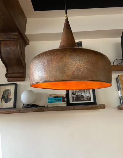 Rustic Antique Copper Kitchen Island Pendant Light - Brasska