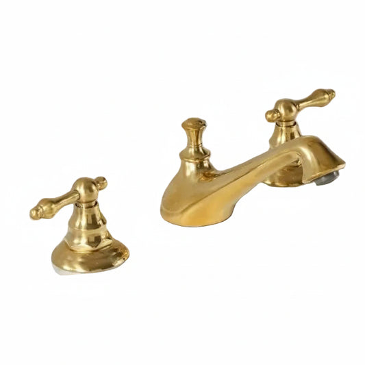 Solid Brass Bathroom Faucet – Dual Handle Classic Design - Brasska