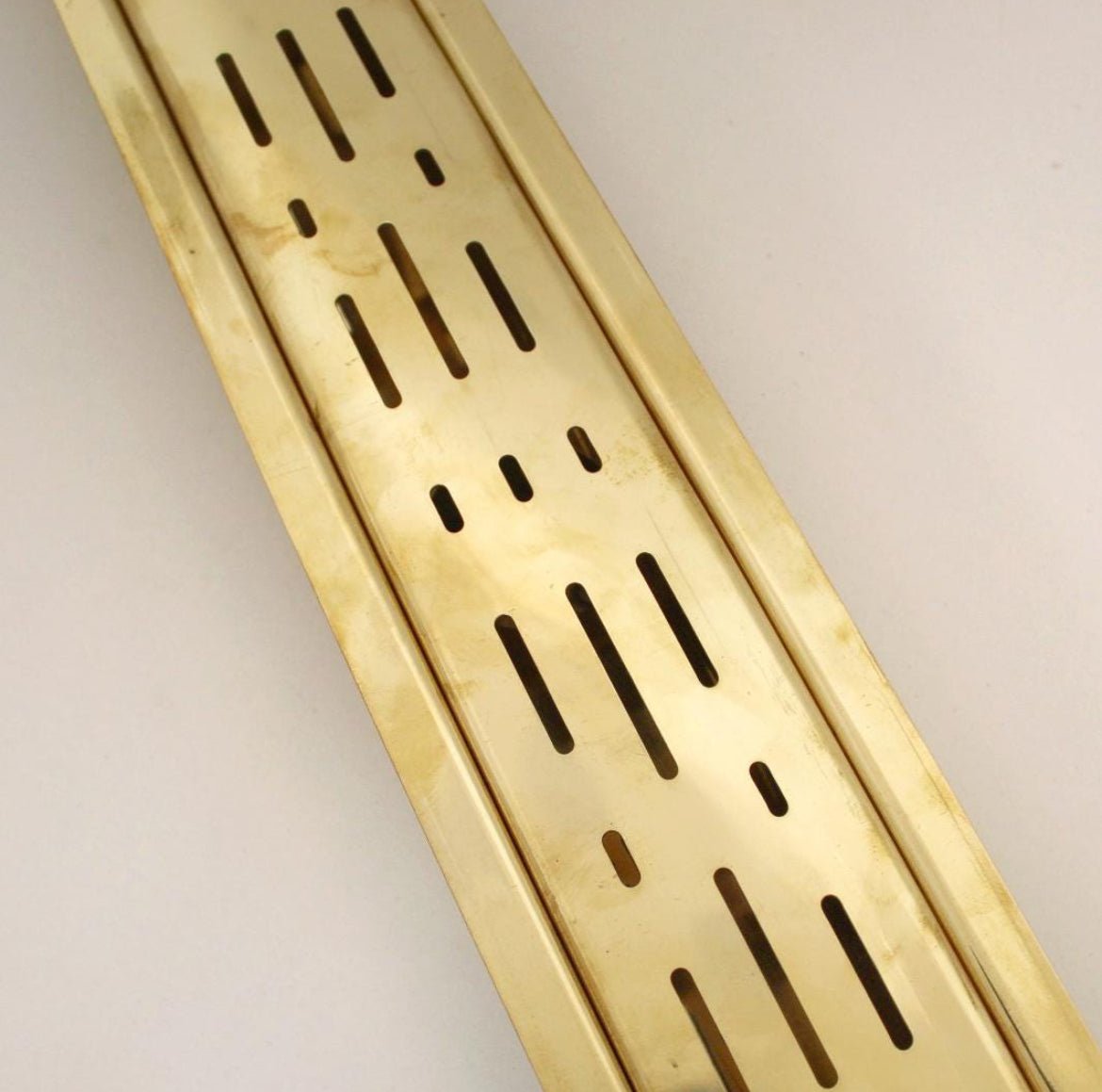 Solid Brass Linear Shower Drain – Classic Rectangular Design | Brasska - Brasska