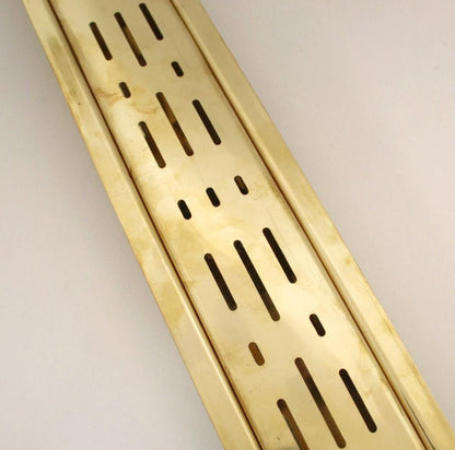 Solid Brass Linear Shower Drain – Classic Rectangular Design | Brasska - Brasska