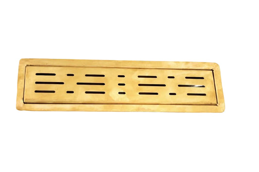 Solid Brass Linear Shower Drain – Classic Rectangular Design | Brasska - Brasska