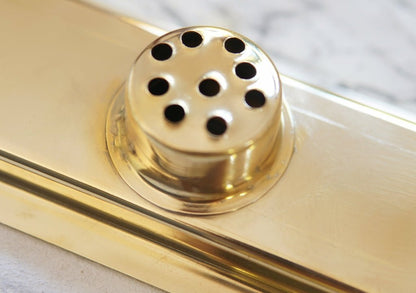 Solid Brass Linear Shower Drain – Classic Rectangular Design | Brasska - Brasska