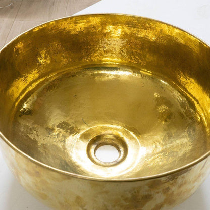 Solid Brass Round Vessel Sink - Brasska