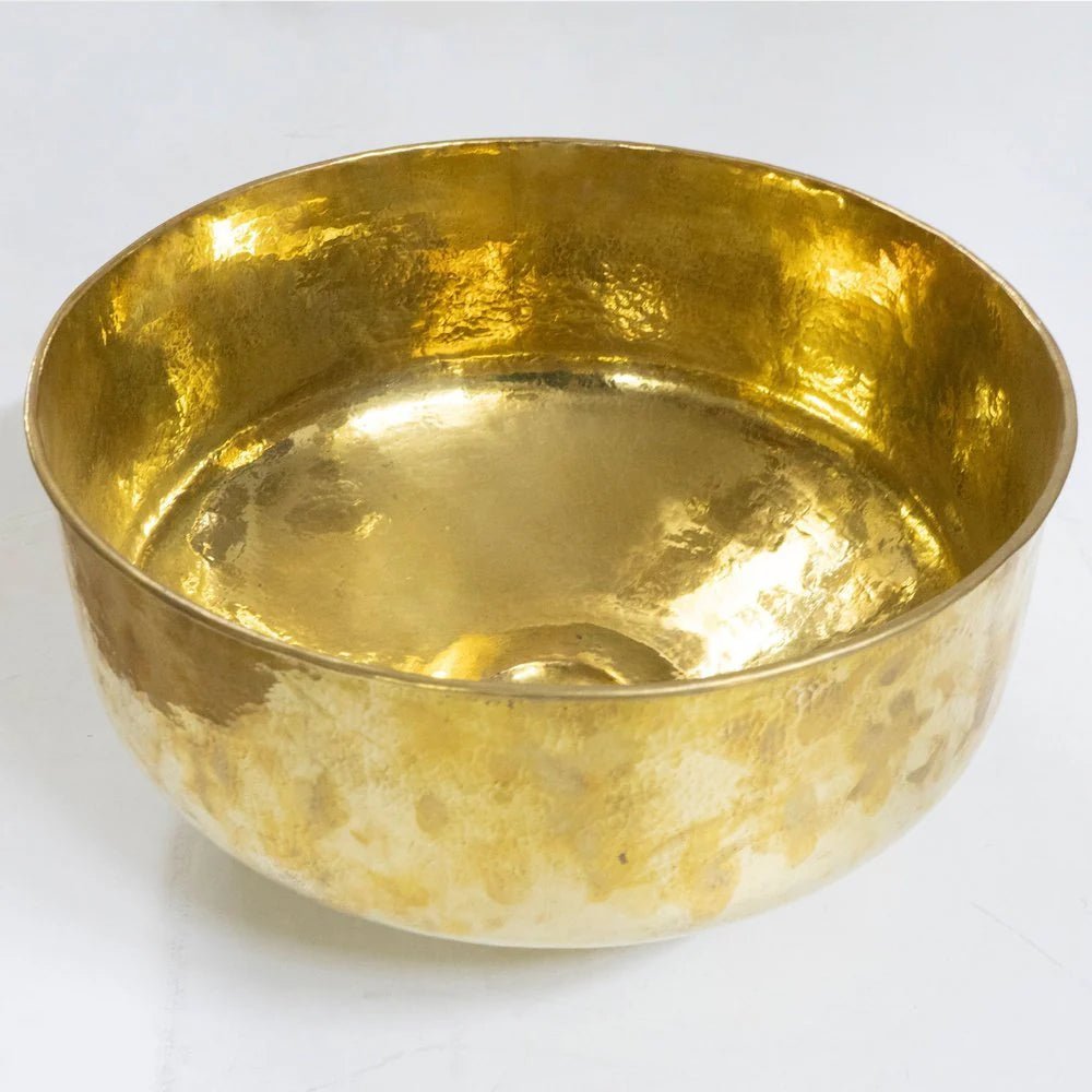 Solid Brass Round Vessel Sink - Brasska