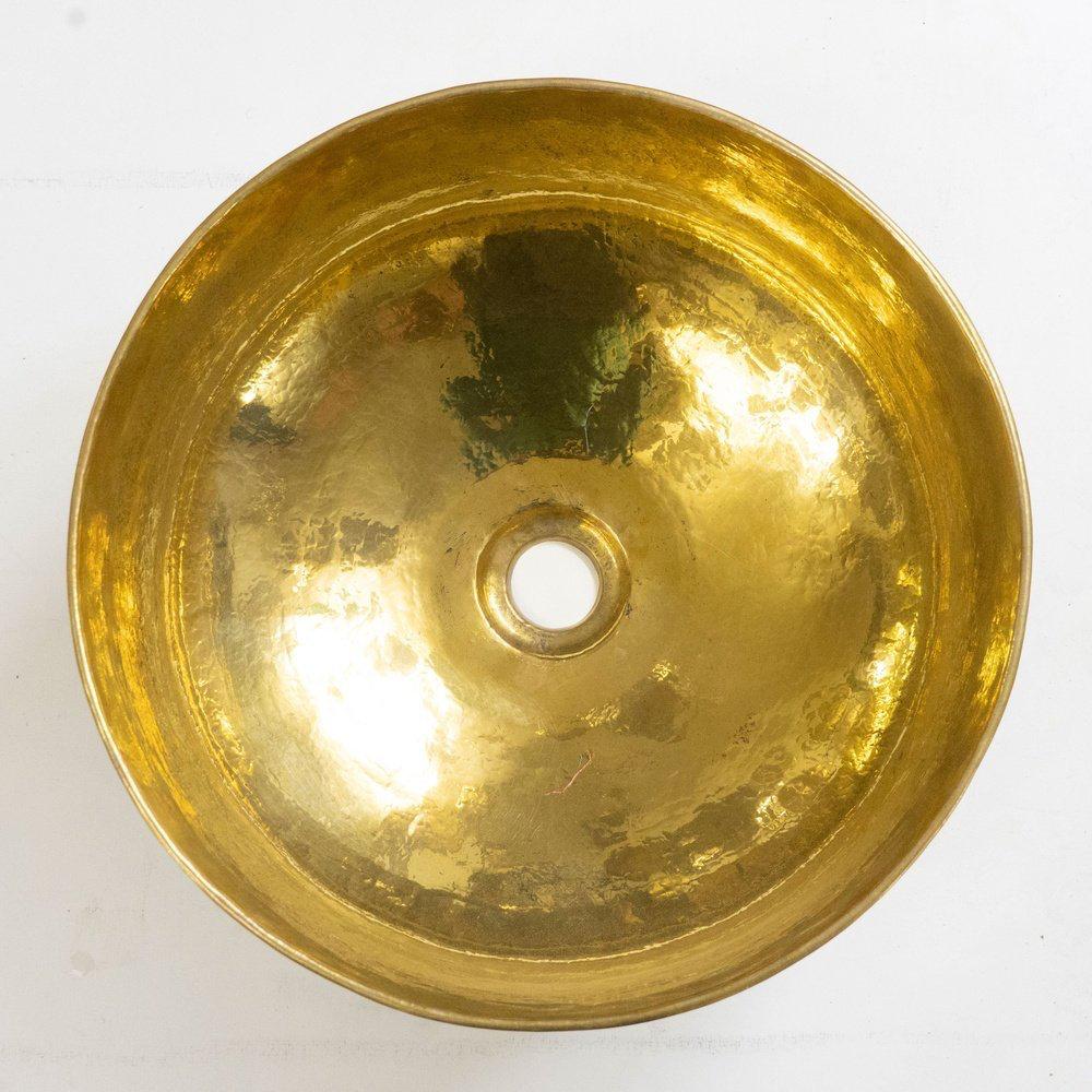 Solid Brass Round Vessel Sink - Brasska