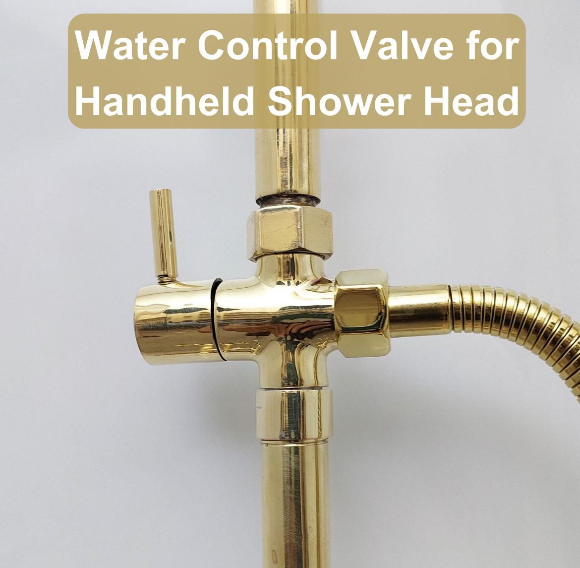 Solid Brass Shower Faucet | Handmade Unlacquered Brass Wall Mount Shower System | Vintage Style by Brasska - Brasska