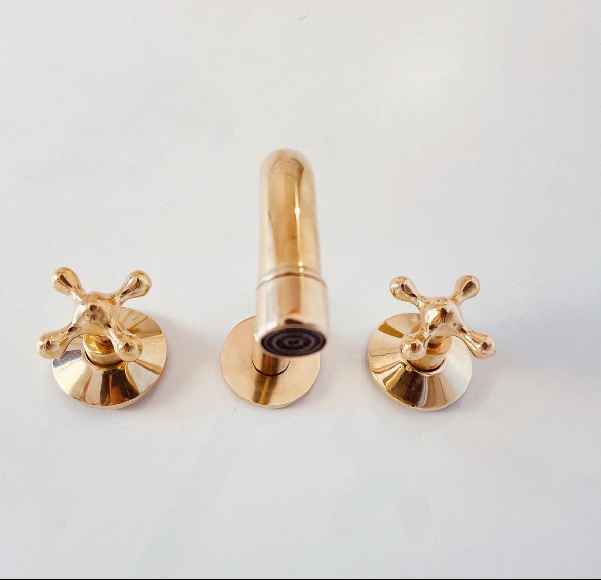 Solid Brass Wall-Mount Faucet – Luxury Bathroom Fixture - Brasska