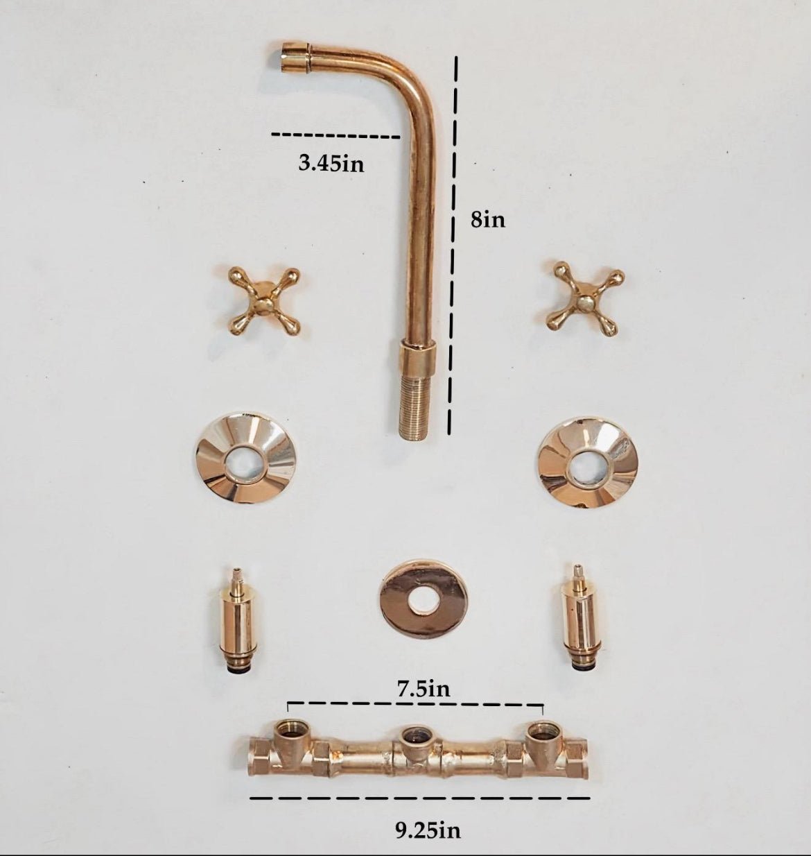 Solid Brass Wall-Mount Faucet – Luxury Bathroom Fixture - Brasska