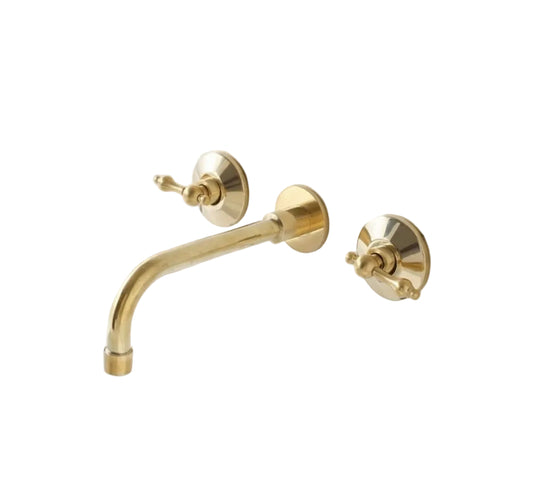 Solid Brass Wall-Mount Faucet – Luxury Bathroom Fixture - Brasska
