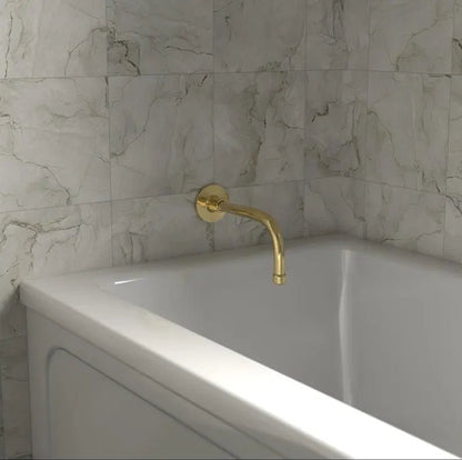 Solid Brass Wall-Mounted Bathtub Spout - Brasska
