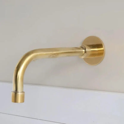 Solid Brass Wall-Mounted Bathtub Spout - Brasska