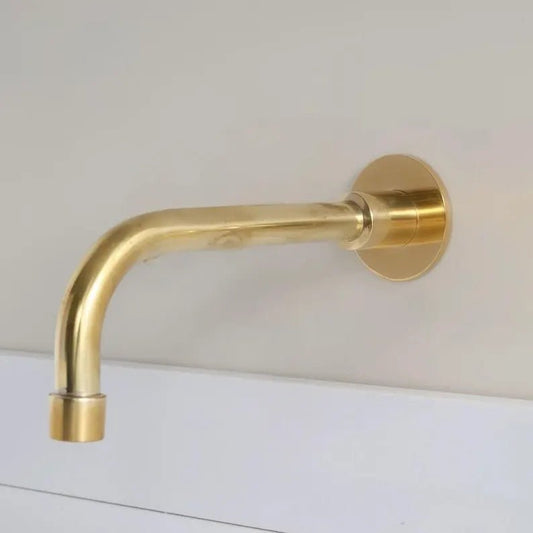 Solid Brass Wall-Mounted Bathtub Spout - Brasska