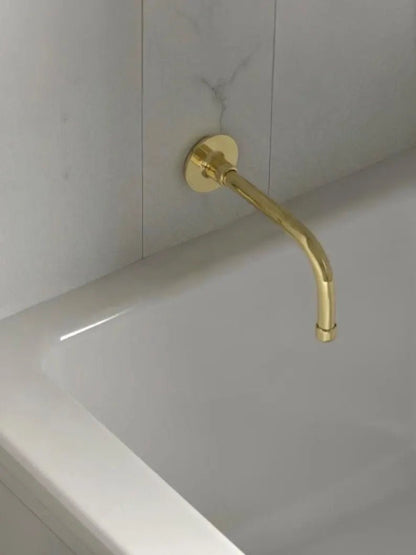 Solid Brass Wall-Mounted Bathtub Spout - Brasska