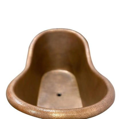 Solid Brown Copper Bathtub - Brown Copper Soaking Tub - Brasska