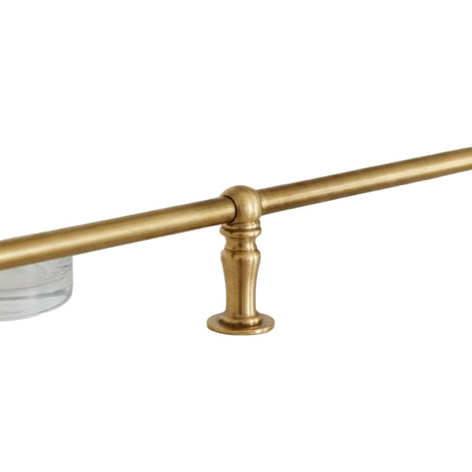 Solid Unlacquered Brass Shelf Rail – Classic Kitchen Gallery Railing - Brasska