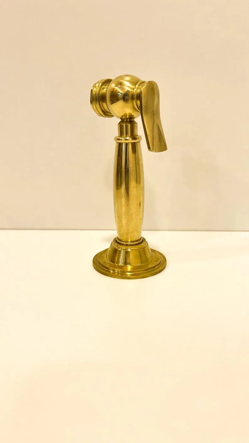 Uncoated solid brass side sprayer faucet, kitchen sprayer - Brasska