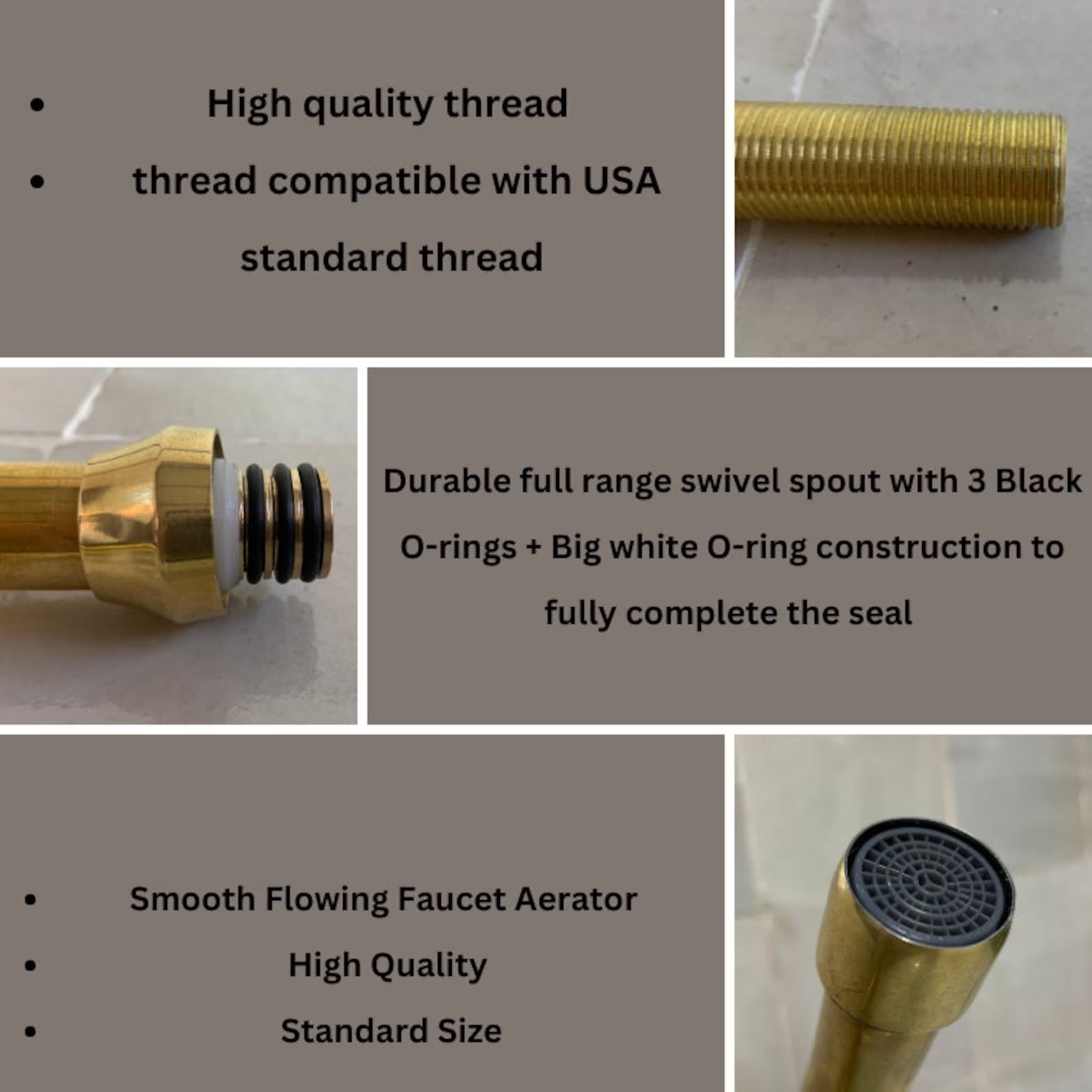 Unlacquered Brass 3 holes Faucet, Solid Brass Widespread Vanity Tap - Brasska
