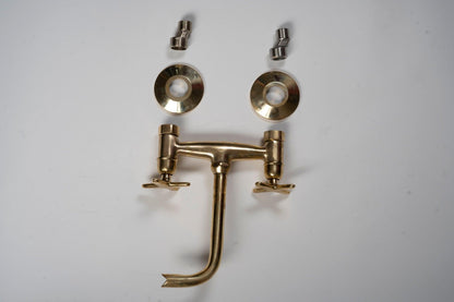 Unlacquered Brass Bathroom Tub Filler Faucet - Brasska