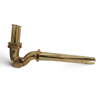 Unlacquered Brass Bottle Trap – Handmade Solid Brass Sink Drain Pipe for Bathroom Vanity - Brasska