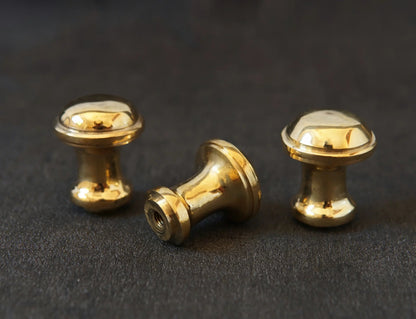 Unlacquered Brass Cabinet Knobs Antique Brass Round Vintage Knobs - Brasska