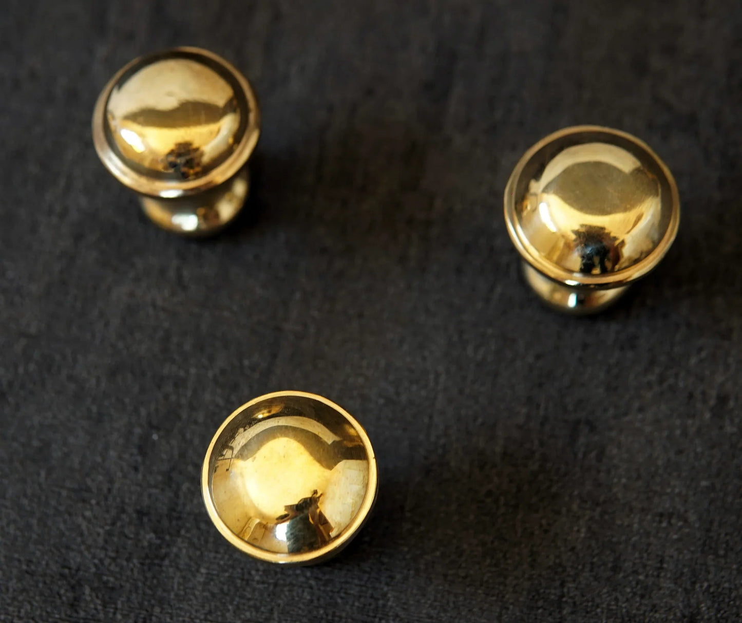 Unlacquered Brass Cabinet Knobs Antique Brass Round Vintage Knobs - Brasska