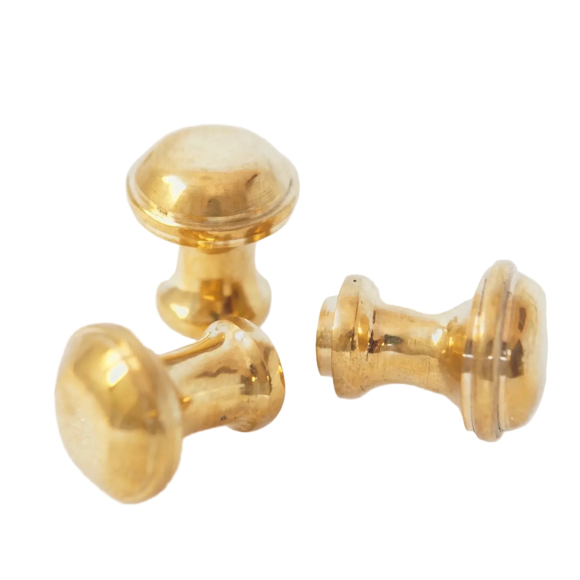 Unlacquered Brass Cabinet Knobs Antique Brass Round Vintage Knobs - Brasska