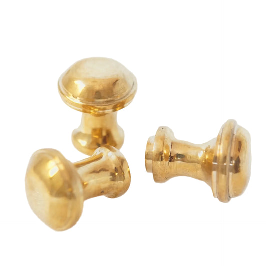 Unlacquered Brass Cabinet Knobs Antique Brass Round Vintage Knobs - Brasska