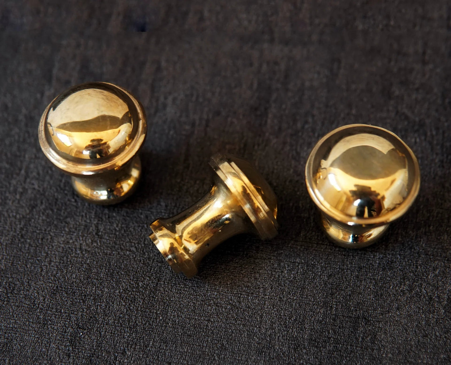 Unlacquered Brass Cabinet Knobs Antique Brass Round Vintage Knobs - Brasska