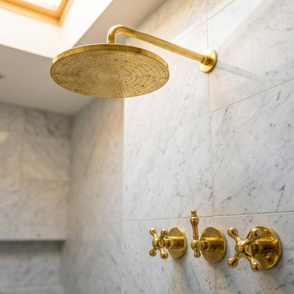 Unlacquered Brass Exposed Shower Set with Handheld - Brasska
