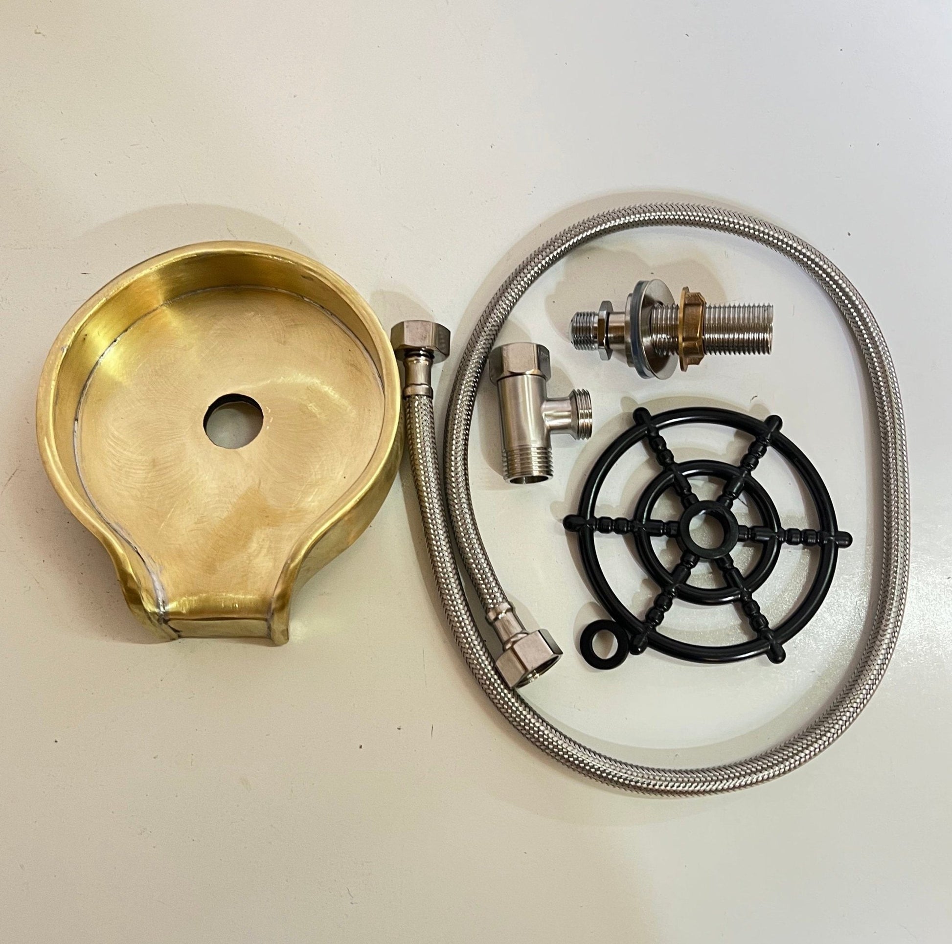 Unlacquered Brass Glass Rinser For Kitchen Sinks, Glass rinser for kitchen sink - Brasska
