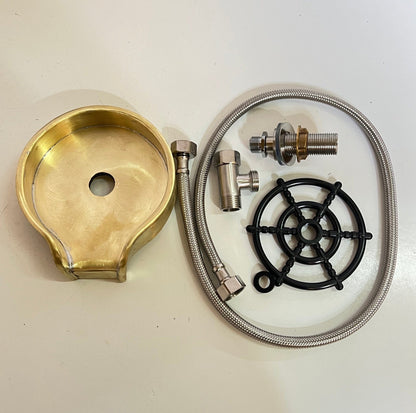 Unlacquered Brass Glass Rinser For Kitchen Sinks, Glass rinser for kitchen sink - Brasska