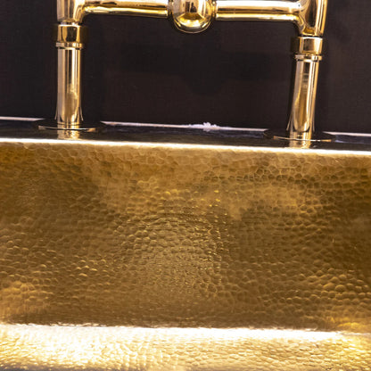 Island Solid Undermount Brass Sink