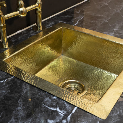 Island Solid Undermount Brass Sink