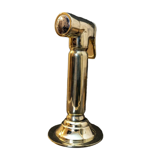 Unlacquered Brass kitchen side sprayer - Brasska