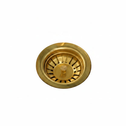 Unlacquered Brass Kitchen Sink Strainer – Handmade Basket Flange - Brasska