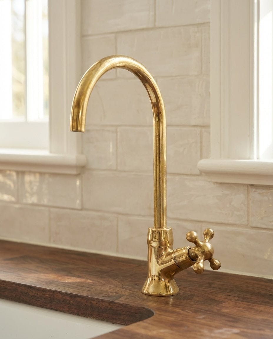 Unlacquered Brass Kitchen Water Dispenser – Solid Brass Drinking Tap