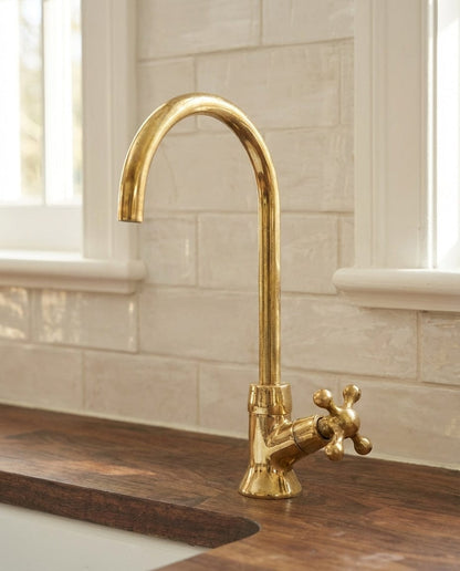 Unlacquered Brass Kitchen Water Dispenser – Solid Brass Drinking Tap