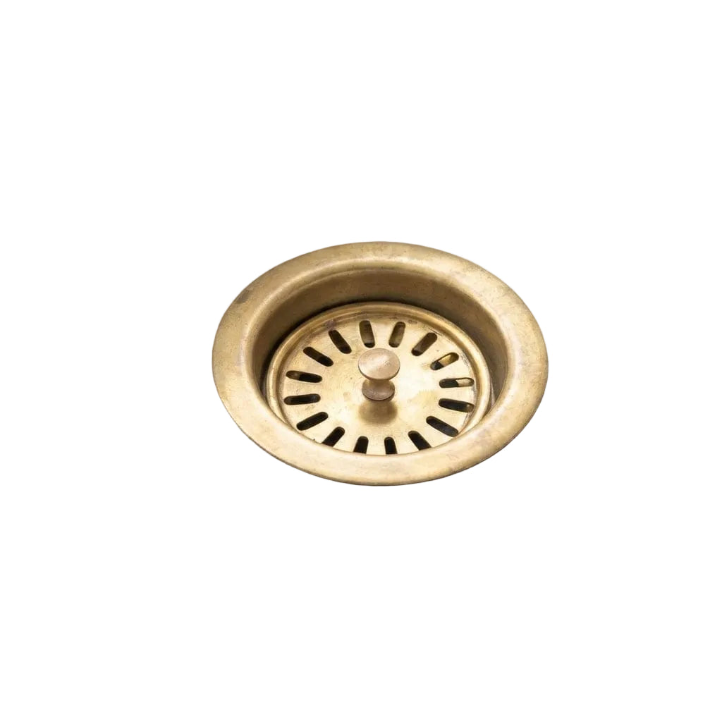 Unlacquered Brass Sink Strainer for Kitchen - Brasska