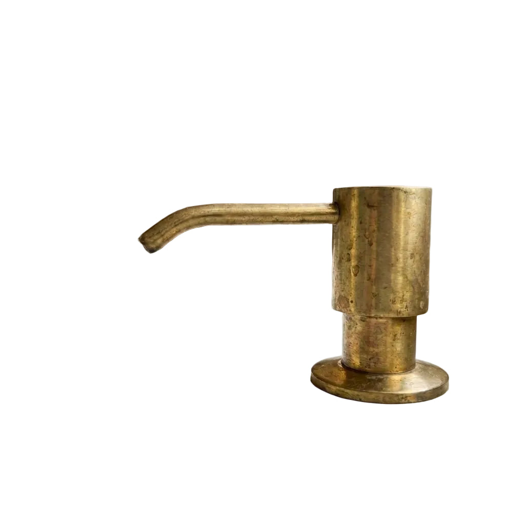 Unlacquered Brass Soap Dispenser For Kitchen Sink - Brasska