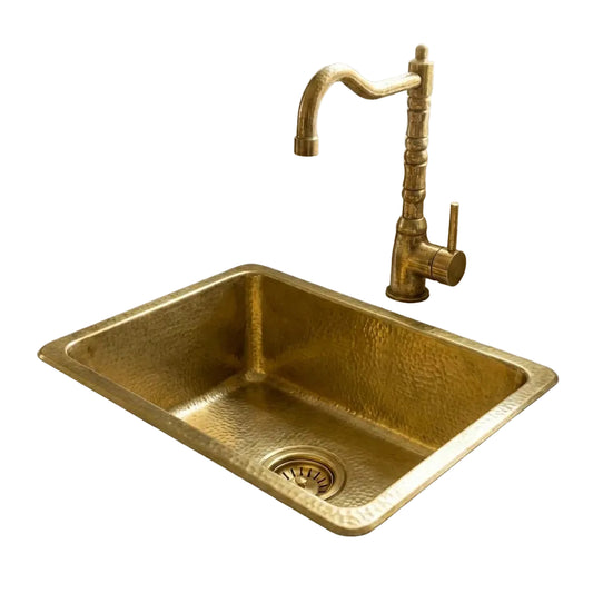 Unlacquered Brass Undermount Bar sink Including drain - Brasska